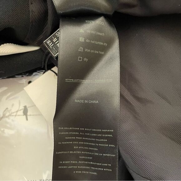 New Ofenmimal Academia Wool Blazer Black - Picture 6 of 8